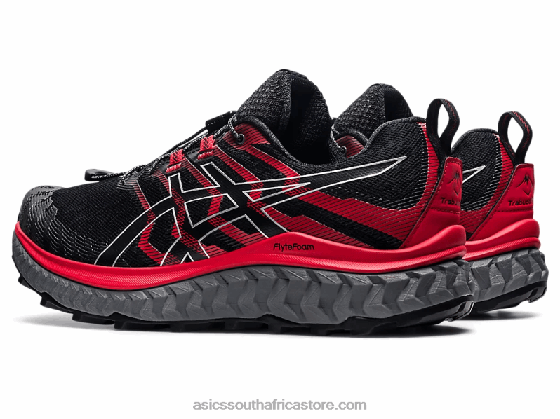 Men Asics Trabuco Max LH4X01862 Black/Electric Red