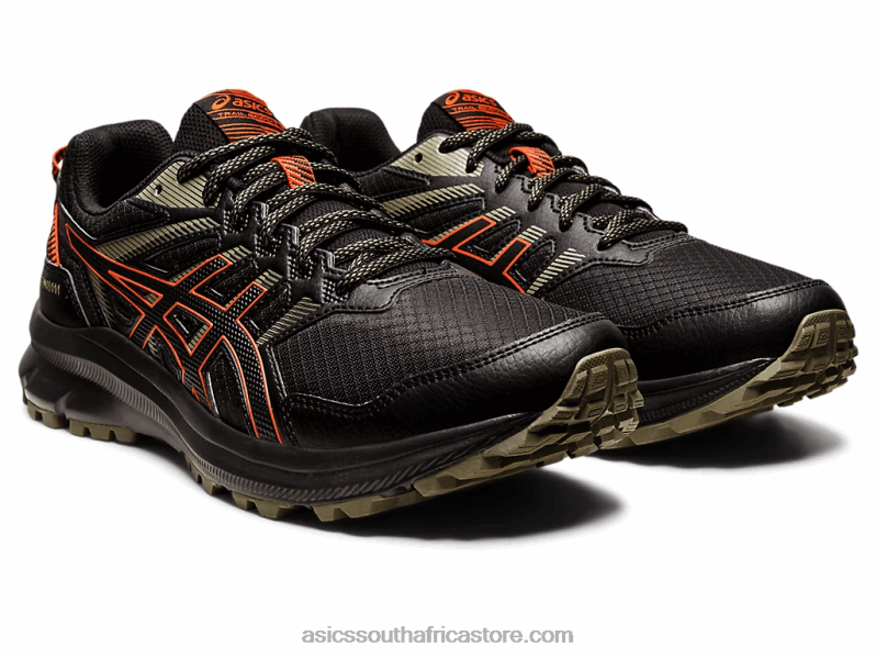 Men Asics Trail Scout 2 Extra Wide LH4X0768 Black/Cherry Tomato