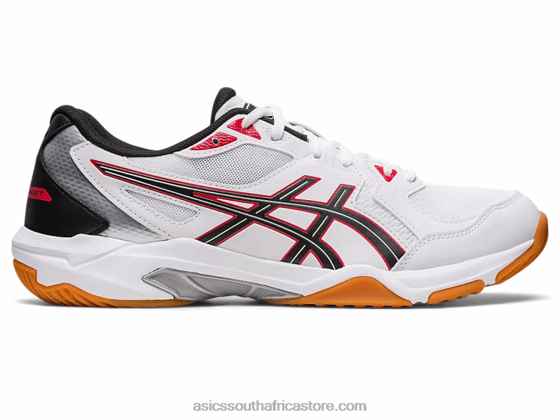 Men Asics Gel-Rocket 10 LH4X031 White/Classic Red