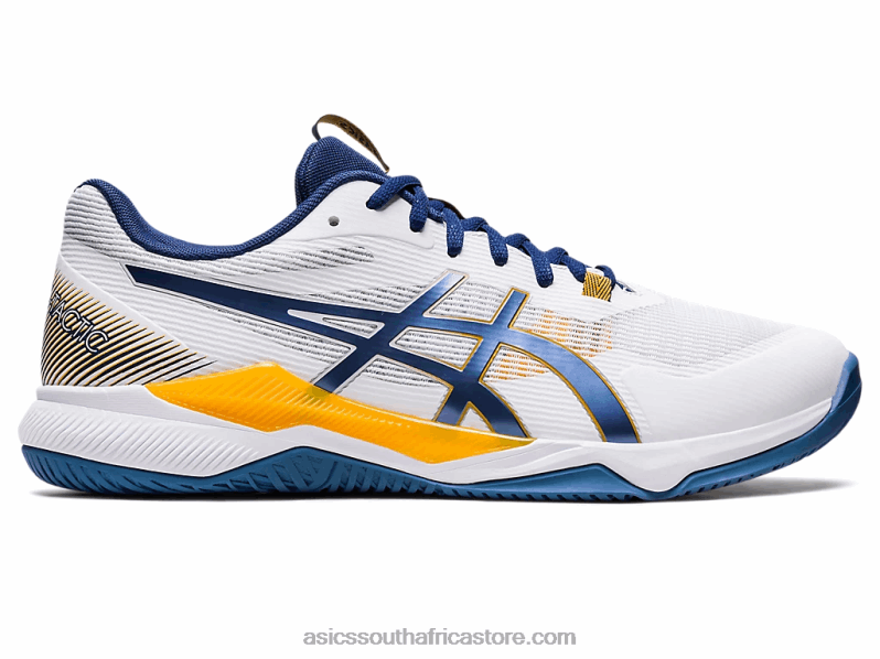 Men Asics Gel-Tactic LH4X01132 White/Deep Ocean