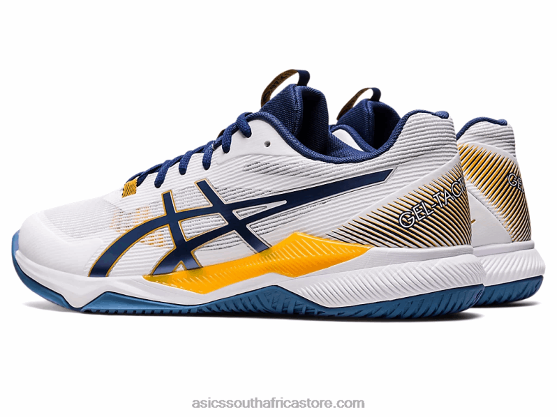 Men Asics Gel-Tactic LH4X01132 White/Deep Ocean
