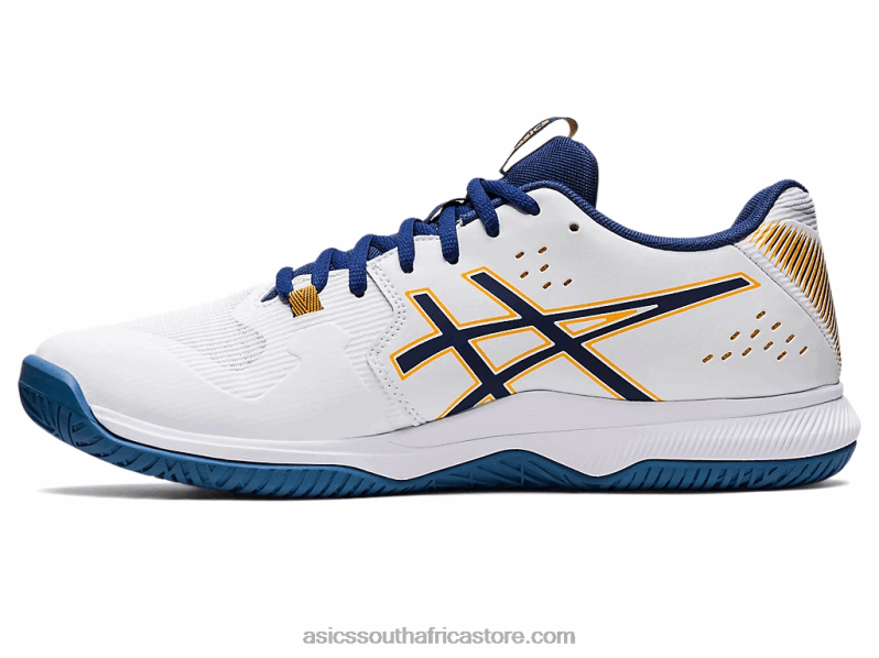 Men Asics Gel-Tactic LH4X01132 White/Deep Ocean