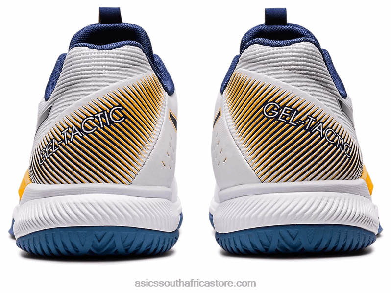 Men Asics Gel-Tactic LH4X01132 White/Deep Ocean