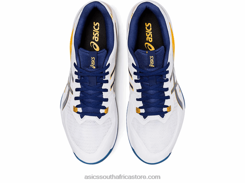 Men Asics Gel-Tactic LH4X01132 White/Deep Ocean