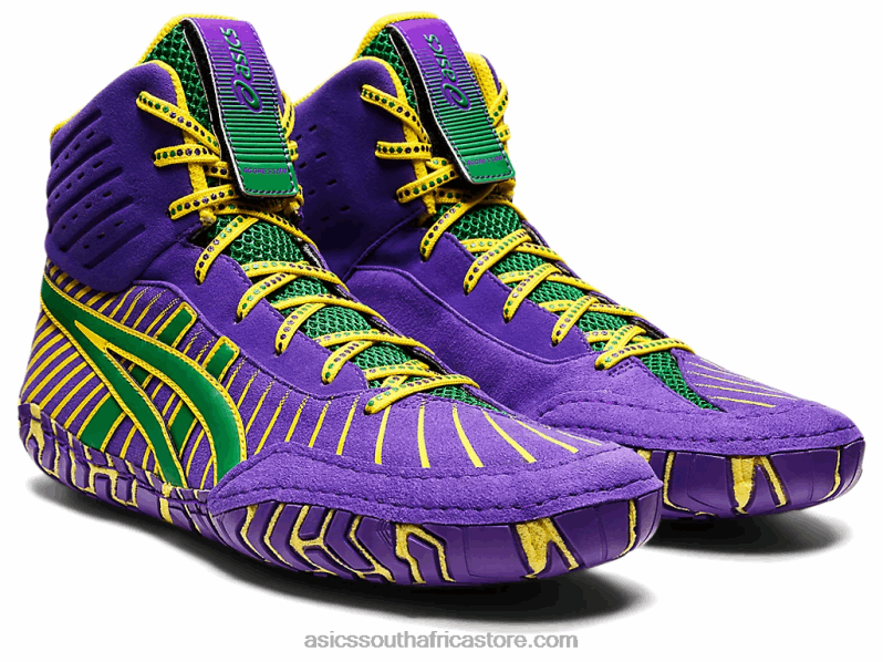 Men Asics Aggressor 4 LH4X01454 Royal Azel/Green