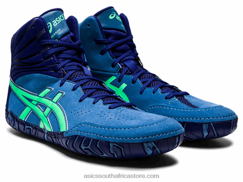 Men Asics Aggressor 5 LH4X01126 Azure/New Leaf