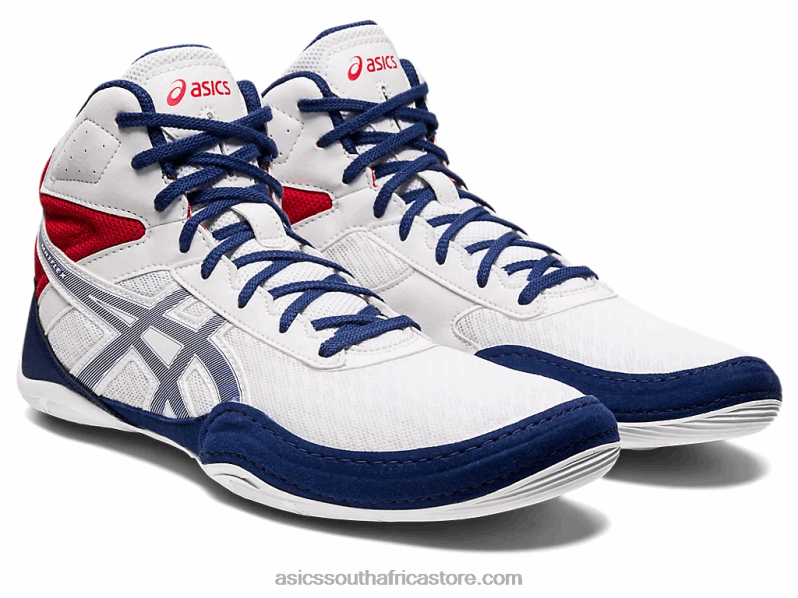 Men Asics Matflex 6 LH4X01141 White/Deep Ocean