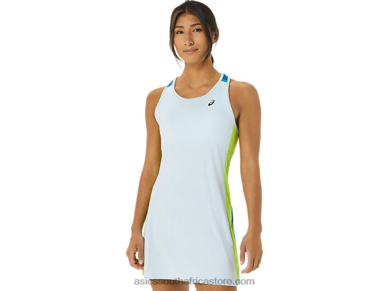 Women Asics Court Graphic Dress LH4X02557 Sky/Reborn Blue