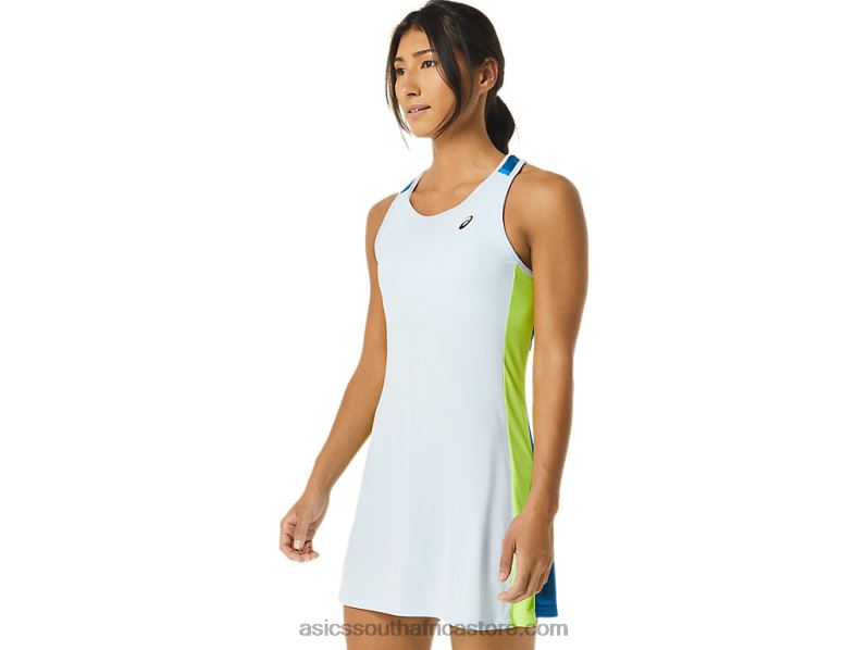 Women Asics Court Graphic Dress LH4X02557 Sky/Reborn Blue