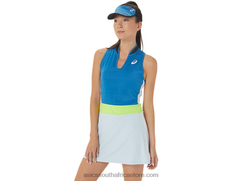 Women Asics Match Dress LH4X02250 Reborn Blue/Sky