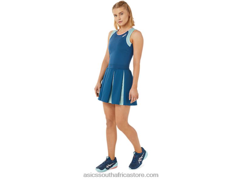 Women Asics Match Dress LH4X03502 Light Indigo