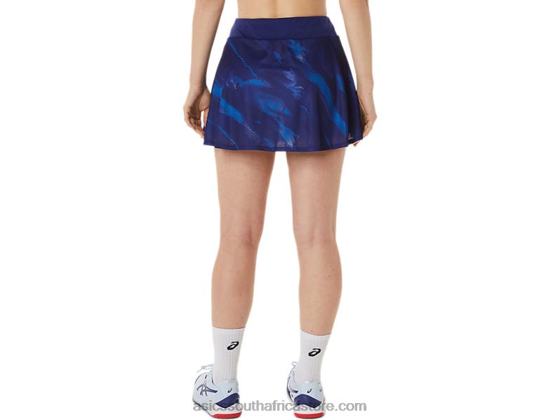 Women Asics Match Graphic Skort LH4X03064 Dive Blue