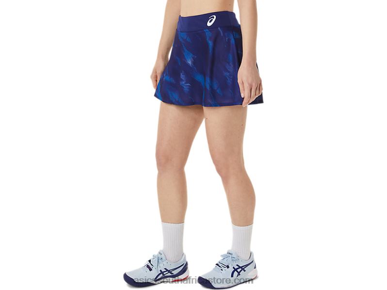 Women Asics Match Graphic Skort LH4X03064 Dive Blue