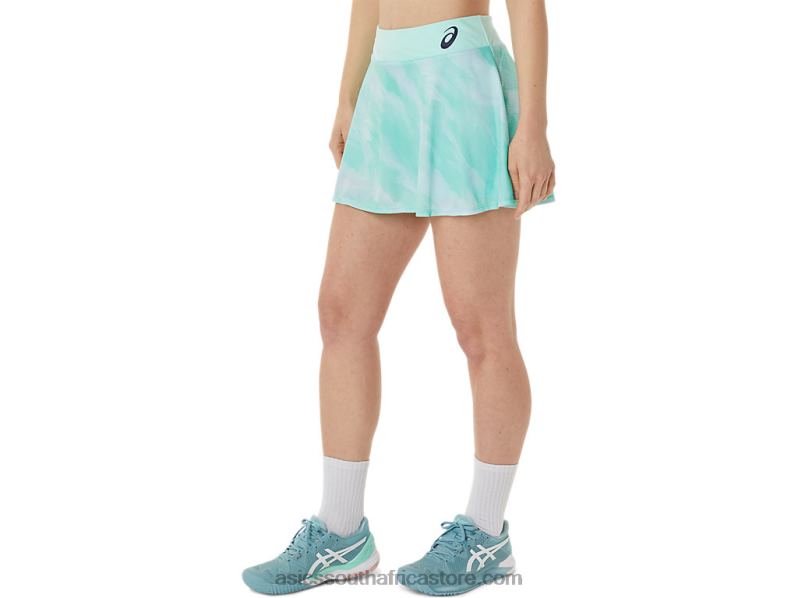 Women Asics Match Graphic Skort LH4X03067 Fresh Ice