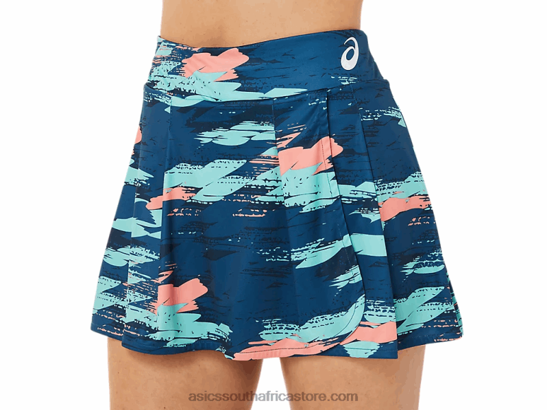 Women Asics Match Graphic Skort LH4X03503 Light Indigo