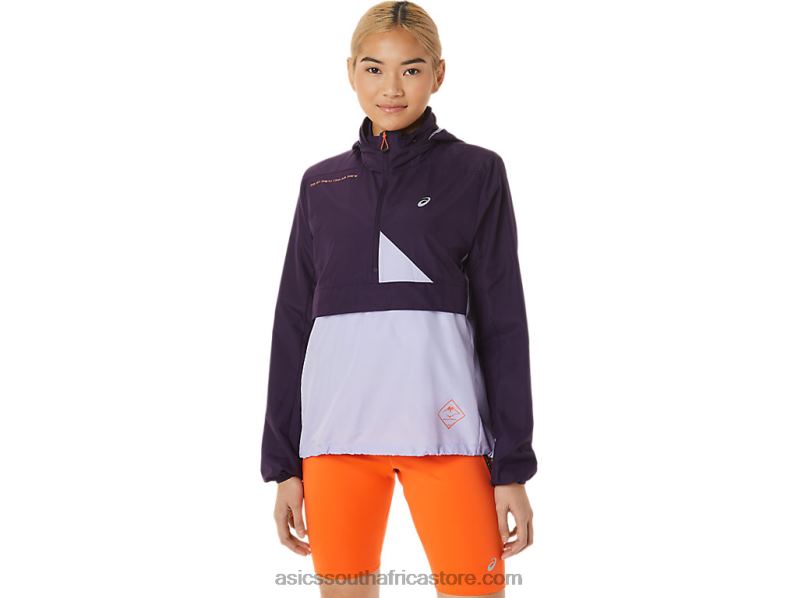 Women Asics Fujitrail Anorak LH4X03084 Night Shade/Vapor