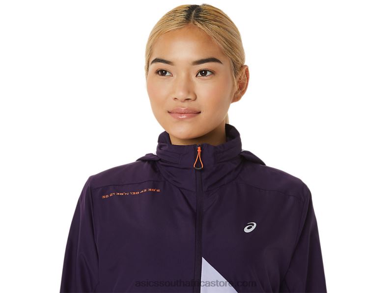 Women Asics Fujitrail Anorak LH4X03084 Night Shade/Vapor