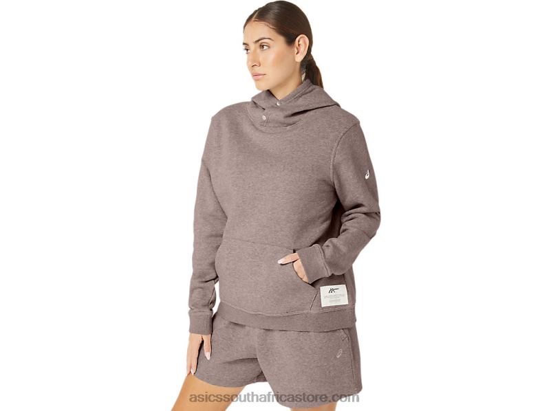 Women Asics Sunday Sana Fleece Hoodie LH4X02157 Fawn