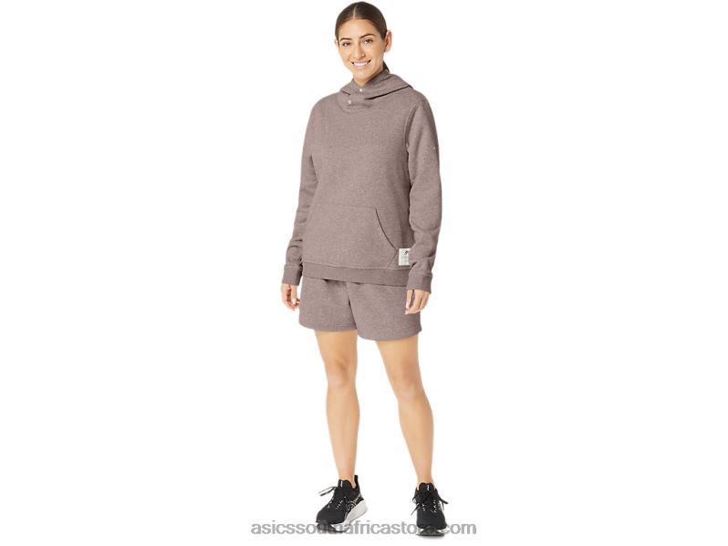 Women Asics Sunday Sana Fleece Hoodie LH4X02157 Fawn