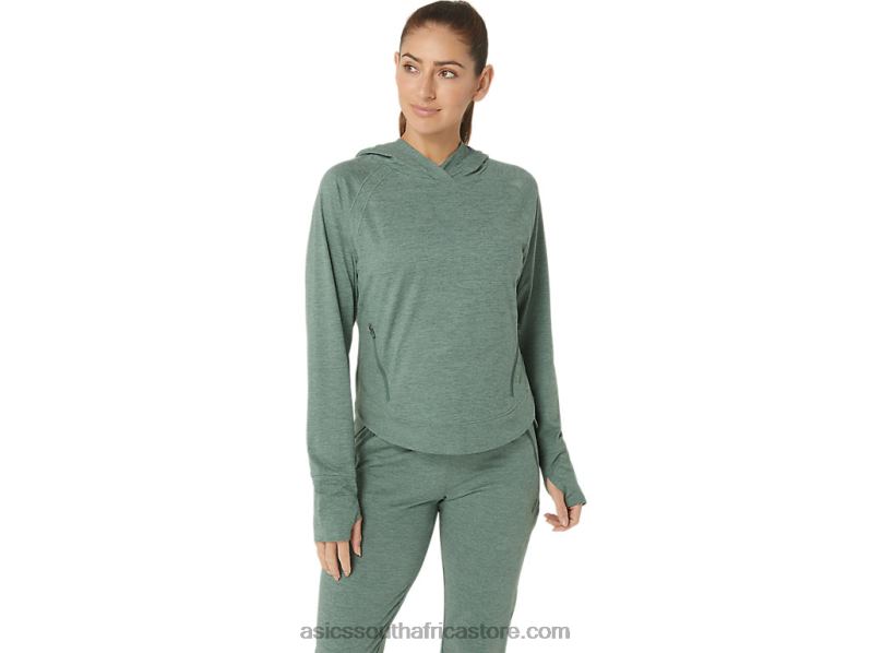 Women Asics Tech Po Hoodie 2.0 LH4X02153 Ivy Spacedye