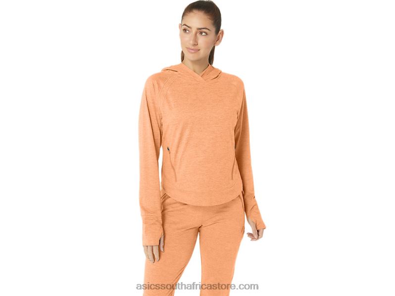 Women Asics Tech Po Hoodie 2.0 LH4X02350 Summer Dune Spacedye