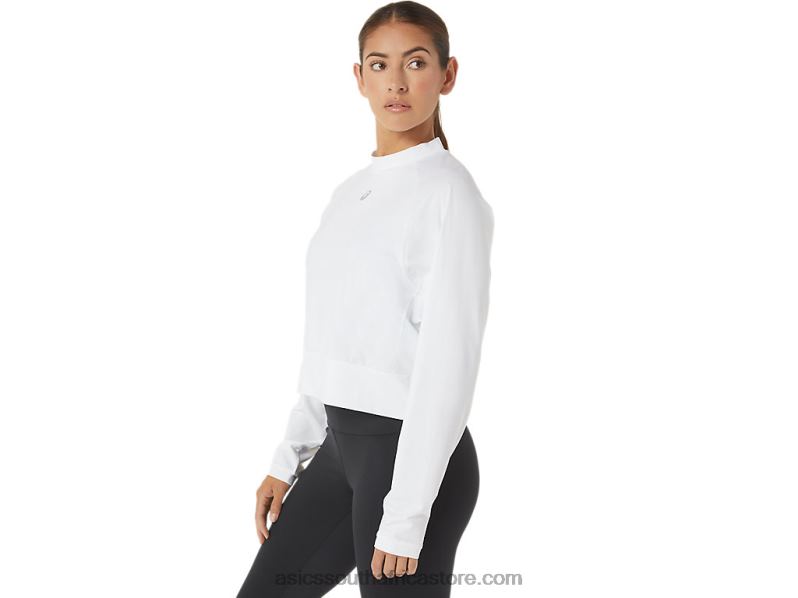 Women Asics The New Strong Repurposed Pullover LH4X02690 White