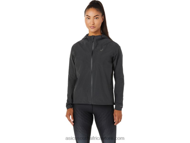 Women Asics Accelerate Waterproof 2.0 Jacket LH4X03271 Graphite Grey