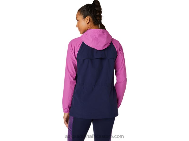 Women Asics Anorak Jacket LH4X04114 Digital Grape/Peacoat