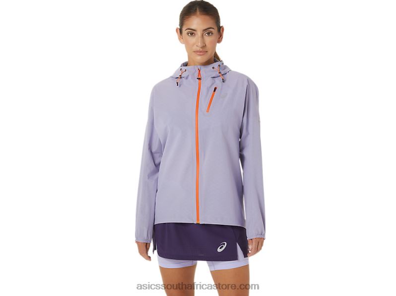 Women Asics Fujitrail Waterproof Jacket LH4X03077 Vapor