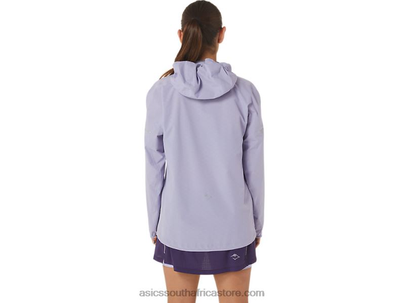 Women Asics Fujitrail Waterproof Jacket LH4X03077 Vapor