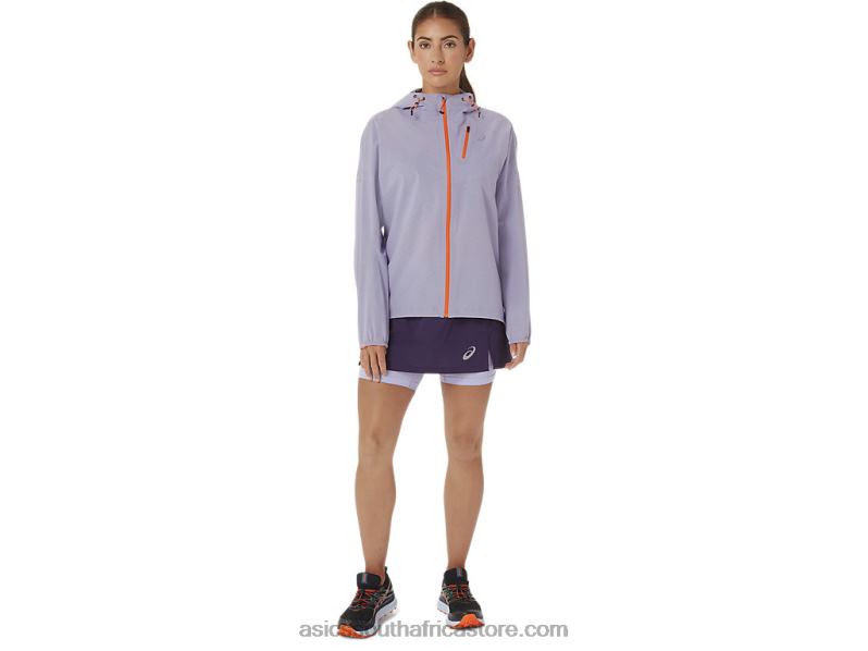 Women Asics Fujitrail Waterproof Jacket LH4X03077 Vapor