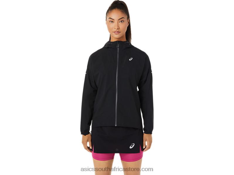Women Asics Fujitrail Waterproof Jacket LH4X03482 Performance Black