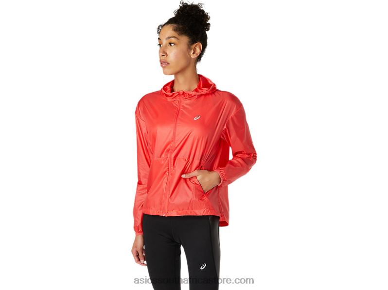 Women Asics Kasane Jacket Solid LH4X03849 Pink Grapefruit