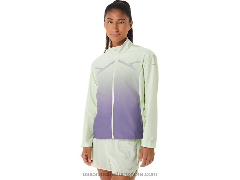 Women Asics Lite-Show Jacket LH4X02334 Whisper Green/Dusty Purple