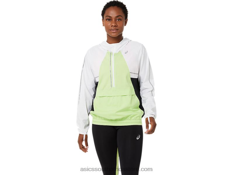 Women Asics Lite-Show Jacket LH4X03270 Brilliant White/Lime Green