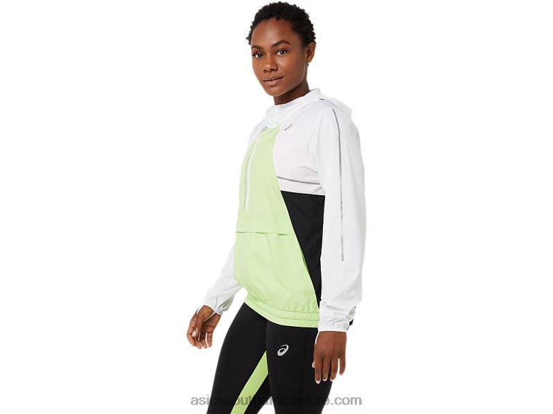 Women Asics Lite-Show Jacket LH4X03270 Brilliant White/Lime Green