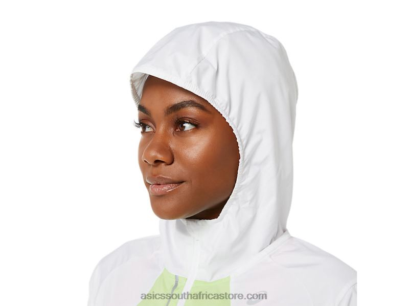 Women Asics Lite-Show Jacket LH4X03270 Brilliant White/Lime Green