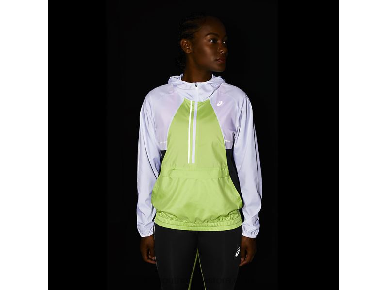 Women Asics Lite-Show Jacket LH4X03270 Brilliant White/Lime Green