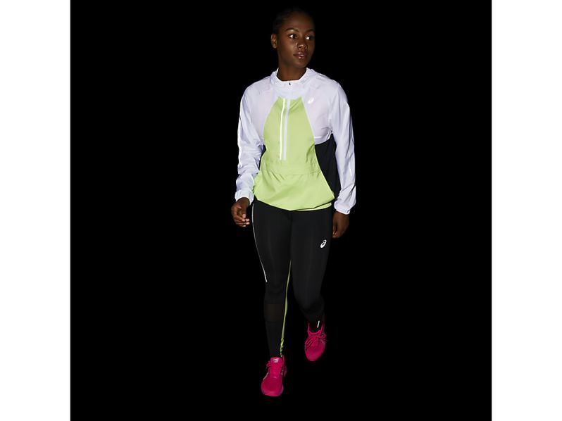 Women Asics Lite-Show Jacket LH4X03270 Brilliant White/Lime Green