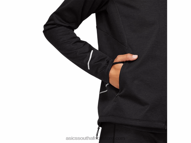 Women Asics Lite-Show Winter Jacket LH4X03646 Performance Black Heather