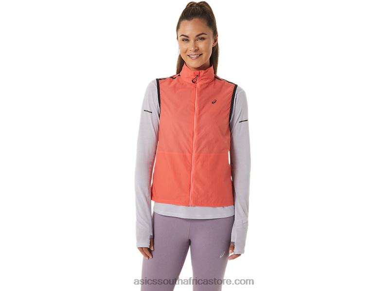 Women Asics Metarun Packable Vest LH4X02502 Papaya