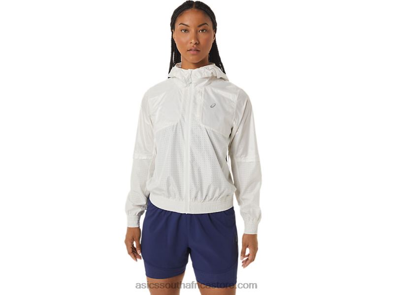 Women Asics Nagino Run Jacket LH4X02243 Cream