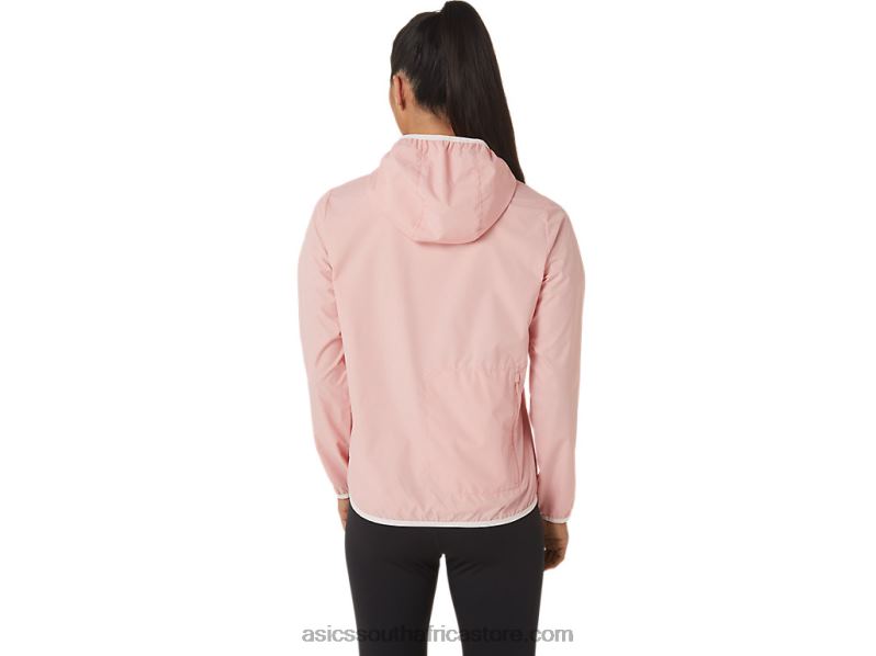 Women Asics Packable Jacket LH4X03021 Frosted Rose/Soft Sky