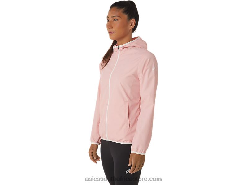Women Asics Packable Jacket LH4X03021 Frosted Rose/Soft Sky