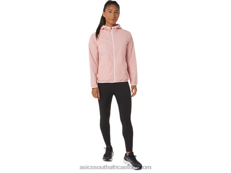 Women Asics Packable Jacket LH4X03021 Frosted Rose/Soft Sky
