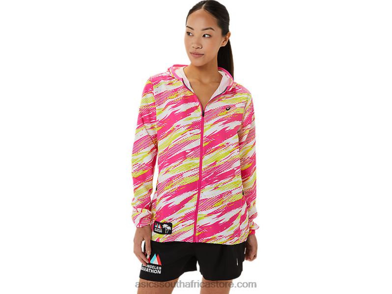 Women Asics Ready-Set Jacket Lam LH4X03309 Pink Glo