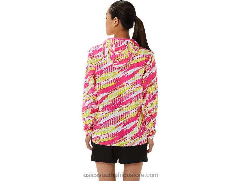 Women Asics Ready-Set Jacket Lam LH4X03309 Pink Glo