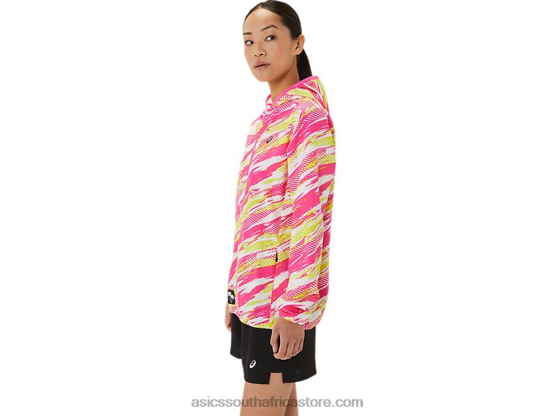 Women Asics Ready-Set Jacket Lam LH4X03309 Pink Glo
