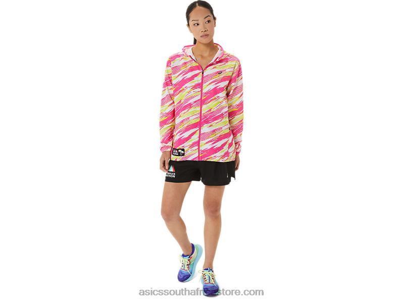 Women Asics Ready-Set Jacket Lam LH4X03309 Pink Glo