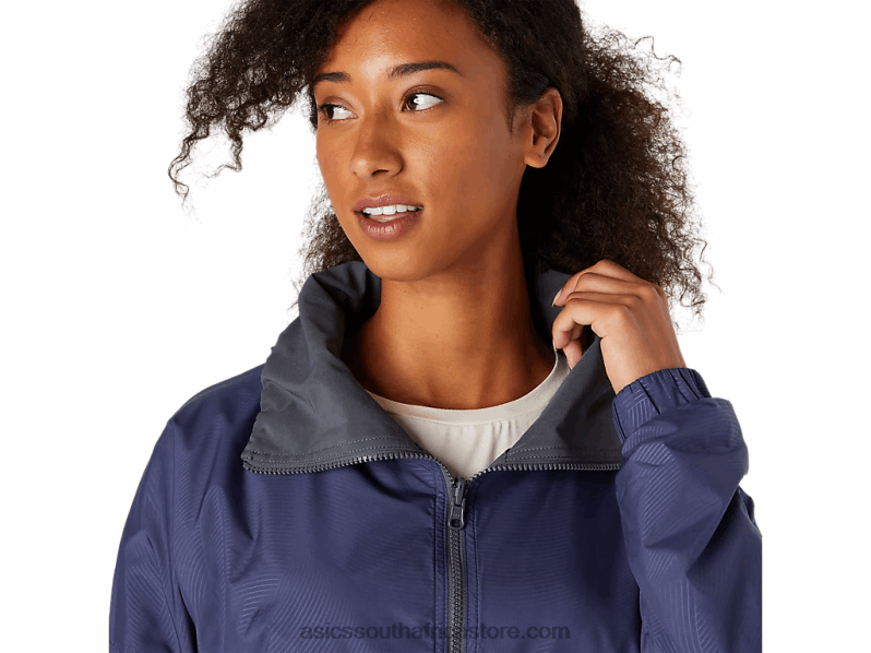 Women Asics Reversible Jacket LH4X03670 Thunder Blue/Carrier Grey